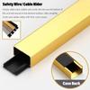 Cord Hider Floor Strip, Metal Cable Cover for Indoor Outdoor Wall Tv Speaker Wires Power Cords, 100cm Long Cable Hider Low Profile Wire Management(Black,Width 20mm) view 2