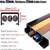 Cord Hider Floor Strip, Metal Cable Cover for Indoor Outdoor Wall Tv Speaker Wires Power Cords, 100cm Long Cable Hider Low Profile Wire Management(Black,Width 20mm) view 3