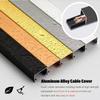 Cord Hider Floor Strip, Metal Cable Cover for Indoor Outdoor Wall Tv Speaker Wires Power Cords, 100cm Long Cable Hider Low Profile Wire Management(Black,Width 20mm) view 4