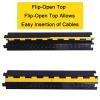 1 Pack Power Cord Cover Heavy Duty Rubber, Cable Ramp 1 Channel Traffic Speed Bump, Hose Cord Protector Ramps with Flip Cover for Indoor Outdoor Commercial(100x50x11cm/39x20x4.3in) view 4
