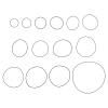 Create idea 56Pcs Cassette Player Belt 1mm Thickness Tape Recorder Belt for Recorder Video CD-ROM Player 4.5-18.5mm view 1