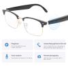 Yunir AI Translation Glasses, 5.3 Smart Glasses with Real Time Voice Translation for 200+ Countries, with APP Synchronized Bilingual Display, for Business Travel Music Call (Gold) view 4