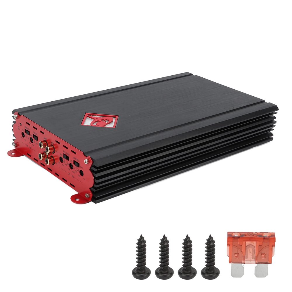 Torvex Car Amplifier, Metal 4 Channel Bridgeable Power Amp, Universal 2 4 Ohms Speaker Audio System High Efficiency Module