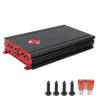 Torvex Car Amplifier, Metal 4 Channel Bridgeable Power Amp, Universal 2 4 Ohms Speaker Audio System High Efficiency Module view 1