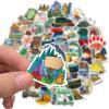 100PCS Camping Stickers, Outdoor Adventure Hiking Sticker for Water Bottle Luggage Journal Scrapbook, Camping Waterproof Vinyl Stickers for Kids Teens Adults Camper Party Favors view 2