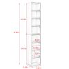 Curtainboro 8-Tier CD Storage Cabinet, Slim DVD Shelf Narrow Bookshelf, Disassembled CD DVD Media Tower Rack with Adjustable Shelves for Home Office 11.6l'' x 9.25w'' x 70.8h'' White view 2