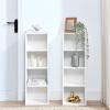 Curtainboro 8-Tier CD Storage Cabinet, Slim DVD Shelf Narrow Bookshelf, Disassembled CD DVD Media Tower Rack with Adjustable Shelves for Home Office 11.6l'' x 9.25w'' x 70.8h'' White view 3