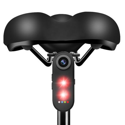 ASHATA Bike Camera with Tail Light, 4K Rear View Bicycle Camera APP Control, with Tie Rod Bracket, 5000mAh Rechargeable, for Mountain Road Electric Bikes Outdoor Cycling (C)