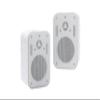 Diinpaul 3.5 inch 70V Commercial Outdoor Speakers Wired, Compact Public Address Wall Mount Speakers, Ideal for Restaurants, Bars, Retail Stores, Patio, Poolside, Garage, Pair, White view 2