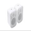 Diinpaul 3.5 inch 70V Commercial Outdoor Speakers Wired, Compact Public Address Wall Mount Speakers, Ideal for Restaurants, Bars, Retail Stores, Patio, Poolside, Garage, Pair, White view 3