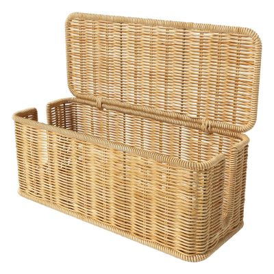 Fiber Cable Concealer Box with Lid for Under Desk Wire Storage Organizes Office Home Electronics Cable Managements Storage Basket for Workspaces