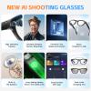 Ai Smart Glasses for Women Men, 11 Languages Translation Video Photo Taking Glasses with Speaker for Travel Meeting Trade Business view 3