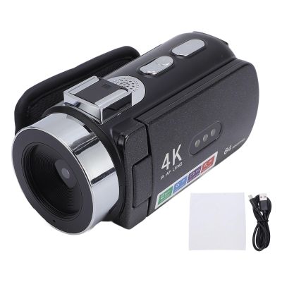 EIMSOAH 4K 64MP Video Camera, HD 28X Digital Zoom Auto Focus Digital Camera, Video Recorder, with 3 Inch Rotation Screen LED Light for Travel