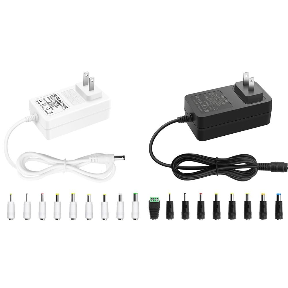 12V DC Power Supply Adapter 36W AC 100V-240V to DC 12Volt 3amp AC/DC Charger Power Cord+12V 4A Power Supply Adapter 48W 4.9FT