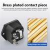 5PCS 10A250V LZ-14-F1-3P 3 Pins Panel Mounted Connector with 5x20mm Fuse C14 AC Electrical Inlet Module Power Socket(100PCS) (100PCS,AC-03 Copper Pins) view 4