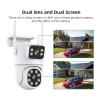LNBBEQ 10MP Dual Lens WiFi Camera PTZ Outdoor 4K Dual Screen Security Camera Auto Tracking Monitoring Video Surveillance(US Plug,8MP Add 64G Card) view 4