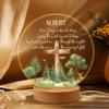 MDPrints Global Personalized Baby Gifts, Personalized Night Light for Kids, Baptism Night Light with Wooden Base, Bedroom Decor, Nursery Light, Baptism Gifts for Girl Boys (Baptism DK04) view 1