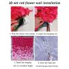 5D cloth-based artificial Champagne Pink Rose Hydrangea flower wall, wedding decoration simulation flower background wall for wedding decoration/hotel setting/decoration props/photography props(2.4x2. view 2