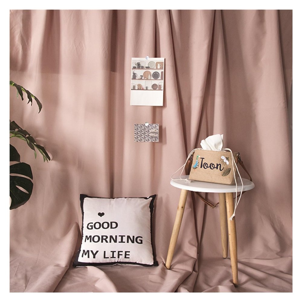 Photography Backdrop Polyester Solid Color Photo Studio Background Thicken Backdrops Cloth for Photoshoot Video Studio Party(Bean Paste Color,100cmx120cm)