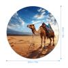 Camel Sky Round Mouse Mat 7.8 X 7.8 Inch Premium-Textured Mouse Pad with Non-Slip Rubber Base Funny Desk Mousepad for Office and Home Use view 2