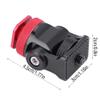 Phefop Hot Shoe Mount Sustainable Aluminum Bracket for Camera Flash Monitor Microphone Holder, Lightweight Mini Standard for Photography Enthusiasts Black (Black Red) view 3