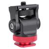Phefop Hot Shoe Mount Sustainable Aluminum Bracket for Camera Flash Monitor Microphone Holder, Lightweight Mini Standard for Photography Enthusiasts Black (Black Red) view 4