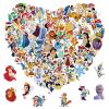 100pcs Disney Cartoon Stickers for Kids Water Bottle, Kawaii Princess Waterproof Vinyl Stickers for Adult Teen Girl Laptop Skateboard Bike Guitar Laggage Bicycle Travel Case Helmet view 1