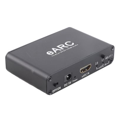 Pomya eARC ARC AudioExtractor Converter, HDMI & Optical and 3.5mm Sound Output, HD Multimedia ARC Adapter for HDTV Speaker Amplifier Headphones, Home Theater