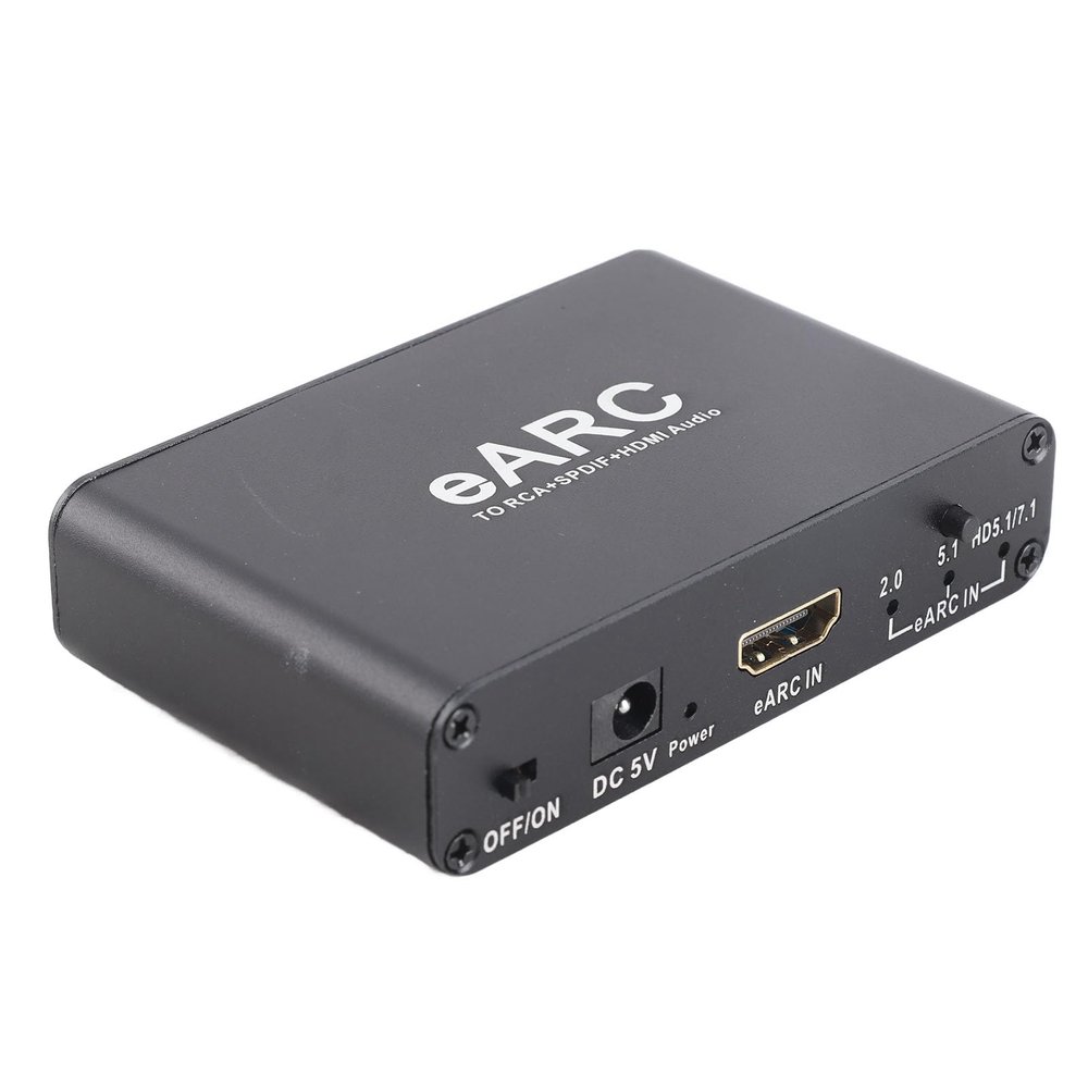 Pomya eARC ARC AudioExtractor Converter, HDMI & Optical and 3.5mm Sound Output, HD Multimedia ARC Adapter for HDTV Speaker Amplifier Headphones, Home Theater