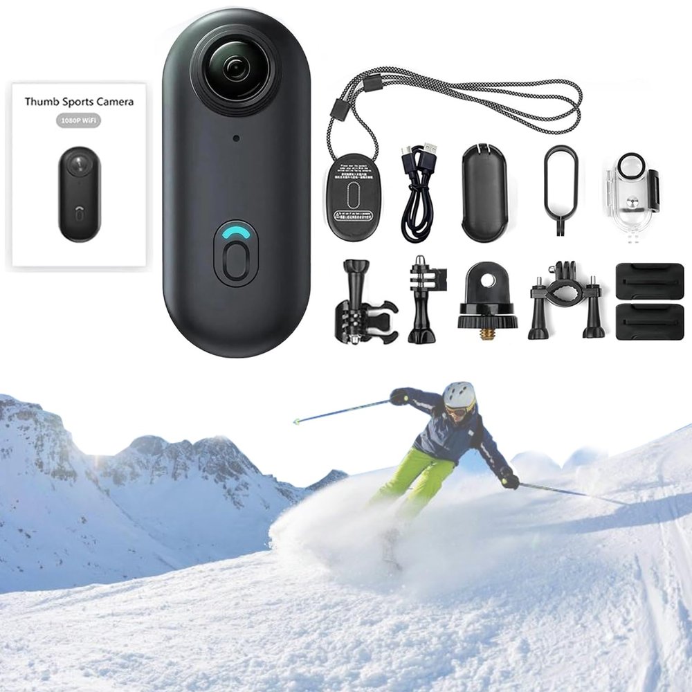 POV Camera, Wearable Action Body Camera, 4K Pocket Action Cam, 170 Wide Angle, for Cycling, Diving, Skiing (Black 4k,128G)