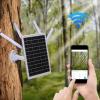 Bewinner 12W Solar Powered 4G LTE Router, IP66 Water Proof, 300Mbps WiFi Booster with SIM Slot for Off Grid RV Farm, Outdoor Solar WiFi Extender, 18000mAh 7 Day Power(150M Range) (Black Antennae) view 3