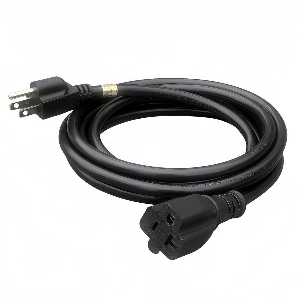 10-Feet 15 Amp Household AC Plug to 20 Amp T Blade Adapter Cable14AWG 10-Foot 15 Amp to 20 Amp Plug Adapter Cord Nema 5-15P to 5-15R/5-20R 20Amp Comb AC Power Cord, Black
