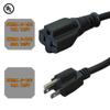 10-Feet 15 Amp Household AC Plug to 20 Amp T Blade Adapter Cable14AWG 10-Foot 15 Amp to 20 Amp Plug Adapter Cord Nema 5-15P to 5-15R/5-20R 20Amp Comb AC Power Cord, Black view 3