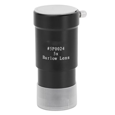 Gugxiom Telescope Barlow Lens 5X, 1.25 Inch Telescope Accessory, Multi Coated Optical Glass Astronomy Barlow Lens for Astrophotography