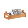 European Solid Wood Record Storage Shelf - Simple Pine Bookcase & Side Cabinet, Versatile Living Room Storage Solution, Stylish Holder for Vinyl Records & Books. view 1