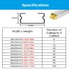 100 CM Square Stainless Steel Decorative Cable Cover/Hider, Silver Cord Channels/Protector for Home/School/Factory/Office/Garage/Cinemas(60x30mm/2.36x1.18in,S201) view 2