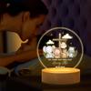 MDPrints Global Personalized Baby Gifts, Personalized Night Light for Kids, Baptism Night Light with Wooden Base, Bedroom Decor, Nursery Light, Baptism Gifts for Girl Boys (Baptism DK02) view 3