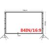 GXYNMC 84 in Portable Outdoor Projector Screen with Stand, 16:9 HD 4K Wrinkle-Free Movie Screen with Carry Bag, for Home Theater Backyard Party view 4