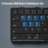 Wisoqu Foldable Bluetooth Keyboard with Numeric Keypad, Sync up to 3 Devices, for Smartphone Tablet Laptop PC, PU Leather Back Cover for Travel Business view 2