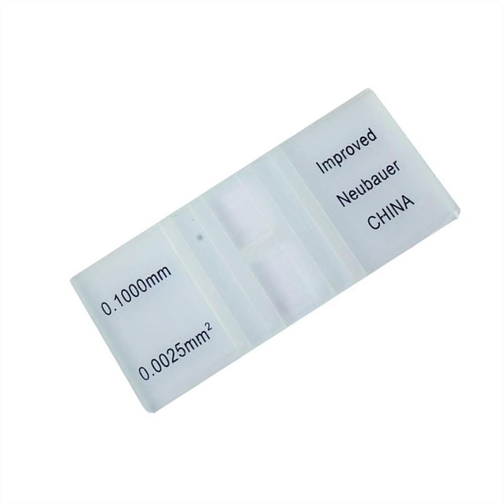 LJSM Lab Microscope Slides Microscope Glass Slides 22x26mm Glass Cover Slides Blood Cover Slip Hemocytometer for Blood Counting Chamber Microscope Parts(Hemocytometer)