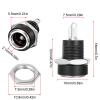 10 Pack DC Power Jack Panel Mount Connector, 5.5mm x 2.1mm DC Power Supply Jack Socket Female Panel Mount Connector 2 Pin Socket Electrical Plug view 2