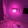 Night Lights Plug into Wall - Heart LED Night Light for Kids, Cute Nightlight Plug in with Auto On/Off Dusk to Dawn Sensor, Soft Warm Lamp for Bedroom, Nursery, Living Room, Bathroom, Hallway, Pink view 1