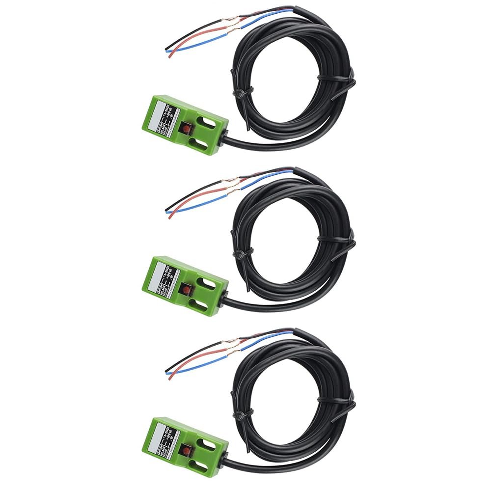 3 Pack SN04-N Inductive Proximity Sensor Switch, 5mm Detection Range, NPN/PNP Output, ABS Industrial Sensor with LED Indicator