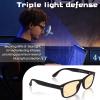 OptiKlevio Blue Light Blocking Glasses men women Computer Gaming Glasses men women Photochromic Glasses Night Driving Glasses Anti Eyestrain Glare Better Sleep view 4