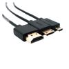 Treayes 90 Degree Elbow Right Angle 4K high-Definition Cable hdmi Cable Version 2.0 Computer to TV Projector Connection Ultra fine Wire(1M,AMST-CMST) view 3