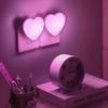 Night Lights Plug into Wall - 2Pcs Cute Heart LED Night Light for Kids, Plug in Nightlight with Smart Auto On/Off Dusk to Dawn Sensor, Soft Warm Lamp for Bedroom Nursery Living Room Bathroom Hallway view 1