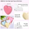 Night Lights Plug into Wall - 2Pcs Cute Heart LED Night Light for Kids, Plug in Nightlight with Smart Auto On/Off Dusk to Dawn Sensor, Soft Warm Lamp for Bedroom Nursery Living Room Bathroom Hallway view 2