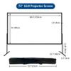 72 84 100 inch Foldable Projector Screen with with Carry Bag, 4K Ultra HD Outdoor Stand Movie Screen for Camping Party, Home Theater(72" (16:9)) view 2