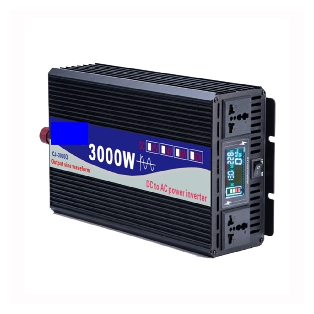 HTZALCUO Pure Sine Wave Inverter 12V 24V 48V to AC 220V 3000W 4000W 5000W Voltage 50/60HZ Converter Solar Car Inverter(Power 5000w,60V-220V)