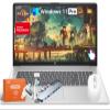 HP 17 Business Laptop, 17.3" HD+ Anti-Glare Touchscreen, AMD Ryzen 5 7530U(6-Core, Up to 4.5GHz, Beat i7-1165G7), 64 GB RAM, 1 TB SSD, AMD Radeon GPU, Webcam, Wi-Fi 6, Windows 11 Pro, w/Accessories view 1